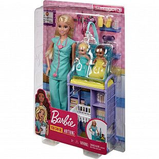 Набор игровой Barbie Любимая профессия Детский доктор Блондинка (DHB63 GKH23)