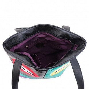 Женская сумка Ors Oro D-035 black/emerald