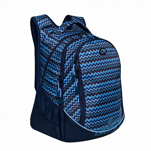 Рюкзак школьный GRIZZLY RD-835-1 /1 blue/light blue