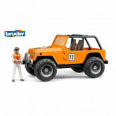 Игрушка Bruder Внедорожник Cross Country Racer оранжевый с гонщиком 02-542