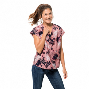Рубашка женская Jack Wolfskin Victoria Leaf Shirt W rose quartz all over