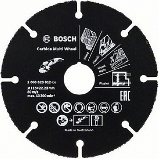Круг отрезной Bosch 11,5x0,1x2,22 см 2608623012
