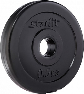 Диск пластиковый Starfit BB-203 (0,5 кг) black