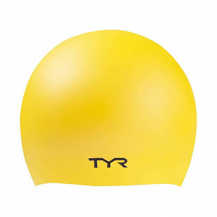 Шапочка для плавания TYR Wrinkle-Free Silicone Cap LCSL/720 yellow 