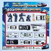 Набор металлических машин Shenzhen Toys Полиция с машинками и солдатиками 417927 (15шт)