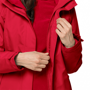 Куртка женская Jack Wolfskin Iceland Voyage 3In1 Women red fire