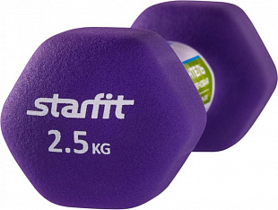 Гантель неопреновая Starfit DB-201 2,5 кг purple