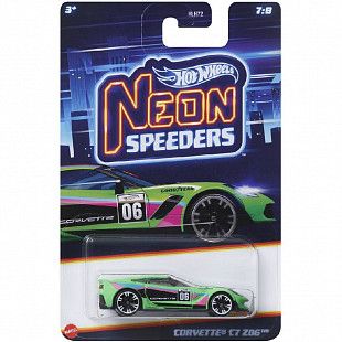 Машинка Hot Wheels Neon Speeders Corvette C7 Z06 7/8 (HLH72 HRW81)