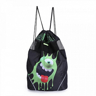 Мешок для обуви GRIZZLY OM-94-1 black/lime