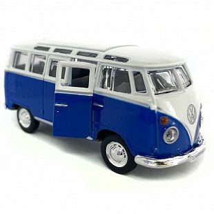 Машинка инерционная Maisto 1:40 Volkswagen Van Samba (21001) white/blue