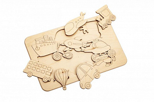 Развивающий эко-пазл раскраска Bradex Транспорт DE 0421