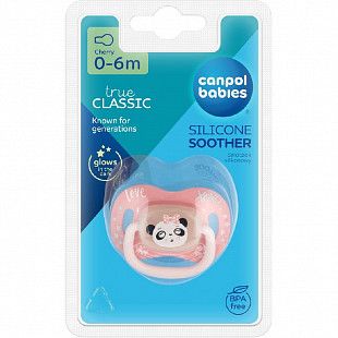 Пустышка Canpol babies Exotic  Animals силиконовая круглая 0-6 мес. (34/933_panda)