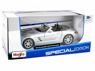 Масштабная модель автомобиля Maisto 1:24 Мерседес Бенц SLS AMG (31272) white