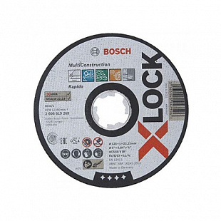 Круг отрезной Bosch 125х1.0x22.2 мм универсальный Multi X-LOCK 2608619269 