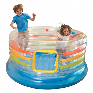 Надувной игровой центр-батут Intex Transparent Ring Bounce 182х86 см 48264NP