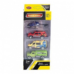 Набор игровой Play Smart Транспорт с вертолетом 6677