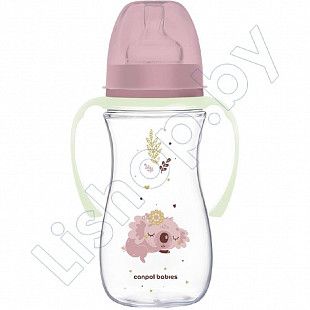 Антиколиковая бутылочка для кормления Canpol Babies Easystart Sleepy Koala с широким горлышком 300 мл, 12+ мес. (35/238_pin)