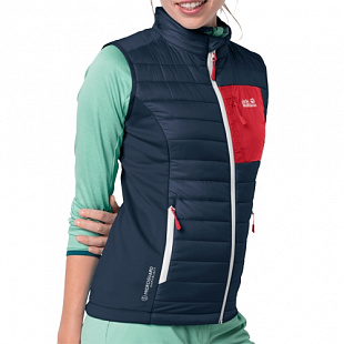 Ветрозащитная стеганая жилетка женская Jack Wolfskin Routeburn Vest W dark indigo