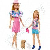 Игровой набор Barbie & Stacie Летняя прогулка с питомцами (HRM09)