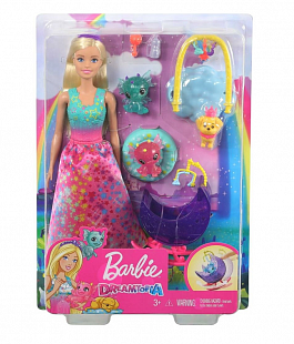 Кукла Barbie Заботливая принцесса блондинка GJK49 GJK51