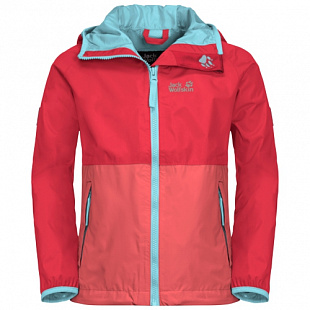 Куртка детская Jack Wolfskin Rainy Days Kids tulip red