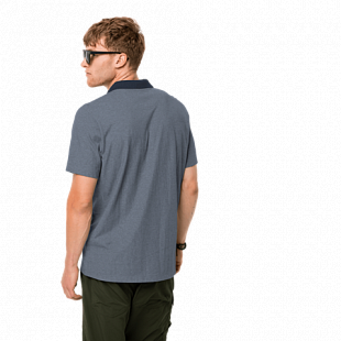 Поло мужское Jack Wolfskin Pique Polo Men night blue