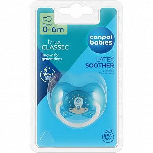 Пустышка Canpol babies Латексная Круглая 0-6 мес. (23/221_blu_new) blue