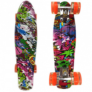 Penny board (пенни борд) Display Graffity Orange LED