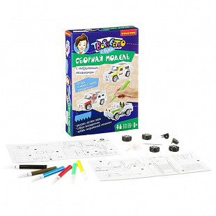 Сборная 3D модель для раскрашивания Bondibon Внедорожник с инерционным механизмом ВВ2223