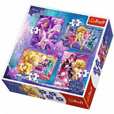 Пазл Trefl Дисней. Звездные подруги 4 в 1 34275