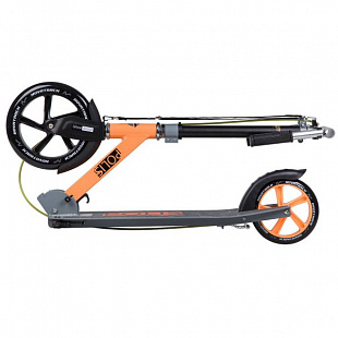 Самокат городской с ручным тормозом Novatrack Polis Orange 230мм 230B.POLIS.OR8