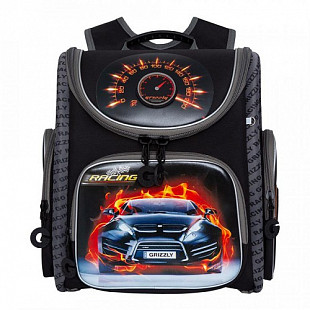 Рюкзак школьный GRIZZLY RAr-081-8 /2 black/grey