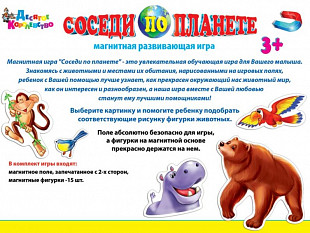 Магнитная развивающая игра Десятое Королевство «Соседи по планете» 001757