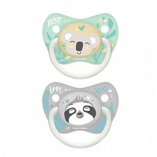 Пустышка силиконовая ортодонтическая Canpol babies Exotic Animals 6-18 мес., 2 шт. (23/921_grey)