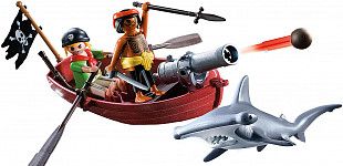Игрушка Playmobil Пиратская лодка и акула 5137