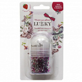Роликовый гель с блестками Lucky Т15376 crimson/silver