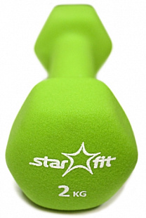 Гантель неопреновая Starfit DB-201 2 кг green