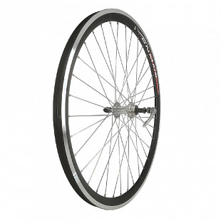 Заднее колесо 28", обод двойной black, втулка,с эксцентриком, silver ZXX18870