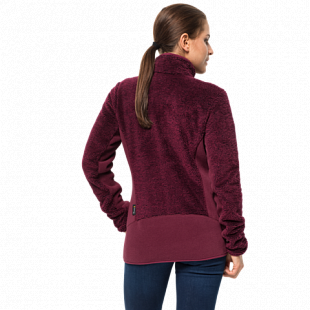 Джемпер женский Jack Wolfskin Pine Leaf Jacket Women garnet red stripes