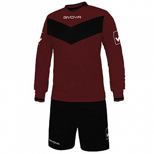 Футбольная форма Givova Kit Olimpia KITC44 burgundy/black