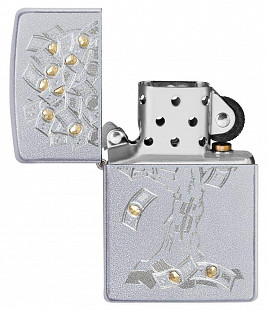 Зажигалка Zippo Money Tree Design Satin 29999 chrome