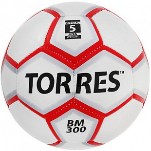 Мяч футбольный Torres BM 300 F30095 white/silver/red