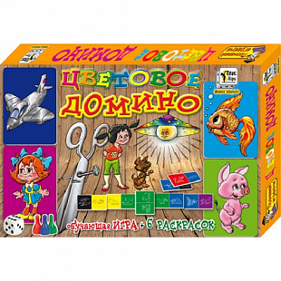 Настольная игра ИгриКо Цветовое домино + 6 раскрасок 1592