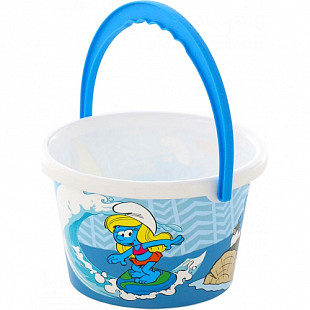 Ведро Полесье среднее с наклейкой Смурфики-3 65186