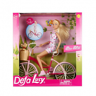 Кукла Defa Lucy на велосипеде 8276