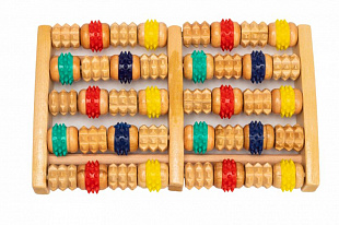 Массажер деревянный с резиновыми роликами Bradex KZ 0484