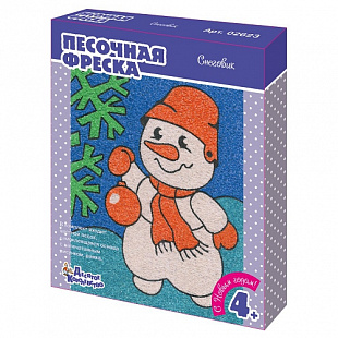 Песочная фреска Десятое Королевство Снеговик 02623