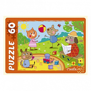 Макси-Пазл Рыжий Кот Зверята на прогулке ПУ60-0620