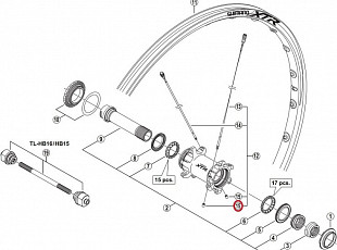 Запчасть к втулке Shimano, втулка крепления спицы для WH-M985/M988 Y4G308100