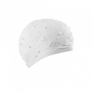 Шапочка для бассейна (плавания) детская Mad Wave Hawaii Carnation Girls white